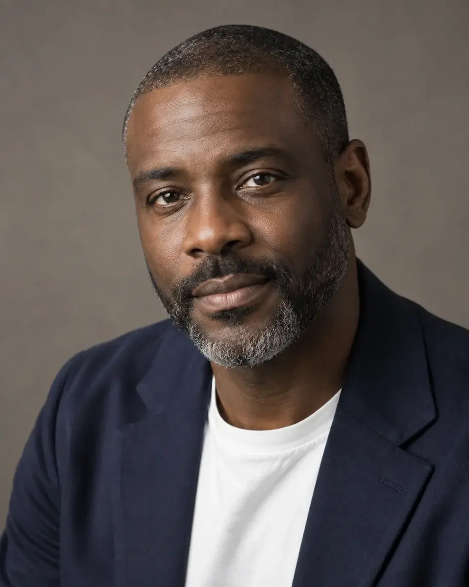 Natural professional portrait with soft studio lighting